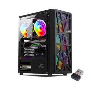 AMD RYZEN 5 5500 PROCESSOR | GIGABYTE B450M K MOTHEROARD | CORSAIR 16GB DDR4 3200MHz RAM | WD GREEN SN350 250GB NVMe SSD | NEXTRON GT730 4GB GPU | ANT ESPORTS VS400L PSU | ZEB ROBUST CABINET BLACK | LIVE TECH WIFI ADAPTER