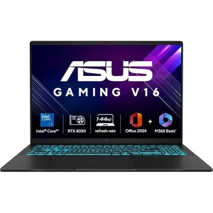 ASUS Gaming V16 (2025) with Office 2024 + M365 Basic*, AI PC, Intel Core 5 210H(16GB RAM/512GB SSD/Windows 11 Home/6GB Graphics/RTX 4050/144 Hz)Gaming Laptop (16", Matte Black,1.95 Kg),V3607VU-RP550WS